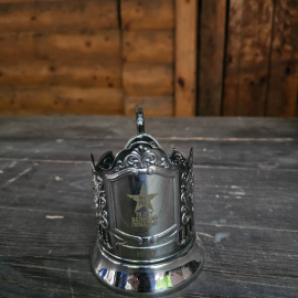Подстаканник мельхиор винтажный. Картинка 1